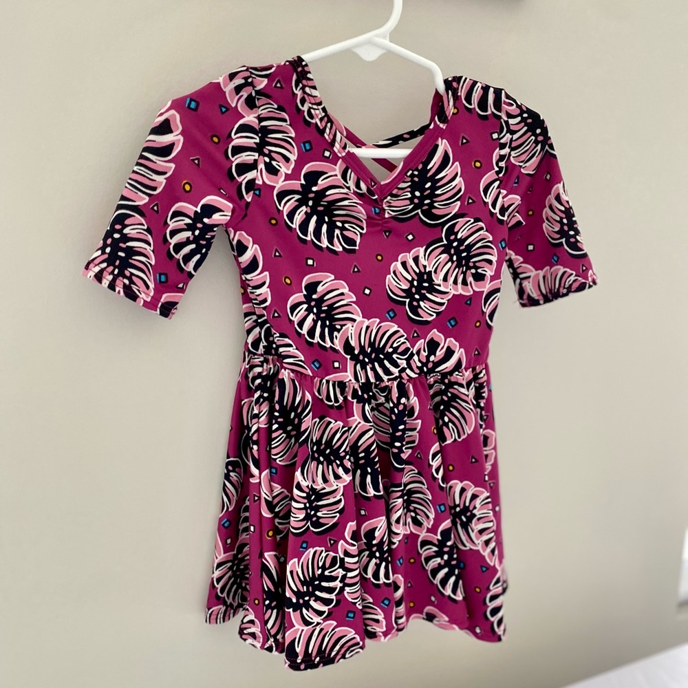 Dot Dot Smile 12/24m Toddler Girls Palm Floral Dress